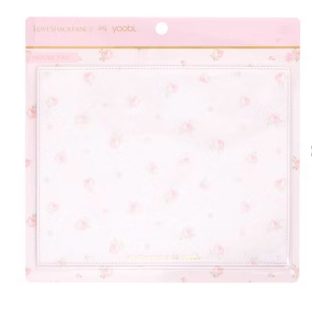 LoveShackFancy Pink Floral Mouse Pad